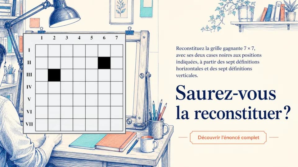 Le concours de mots croisés du Salon des jeux mathématiques